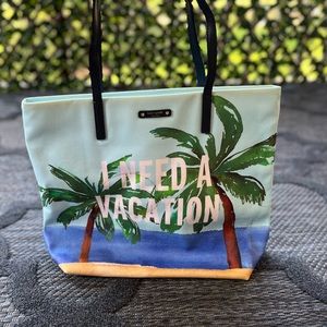Kate Spade “I Need A Vacation” Palm Tree Beach Medium Tote